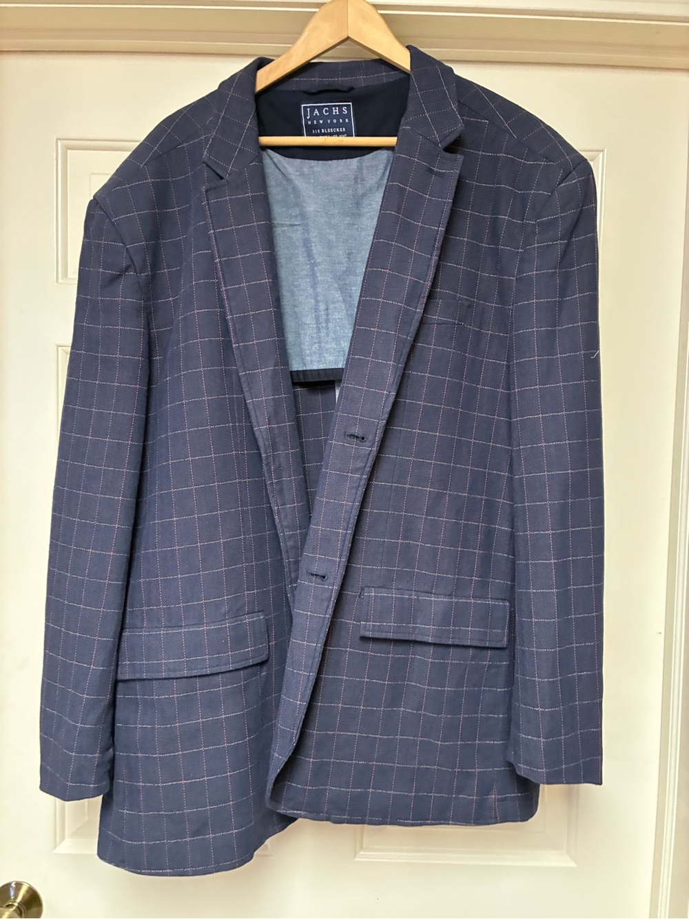 Jachs Navy Windowpane Sport Coat